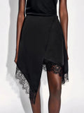 Lace Stitching A-shaped Arrangement Irregular Skirts