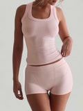 Tank Top Hip-lifting Shorts Fitness Workout Set