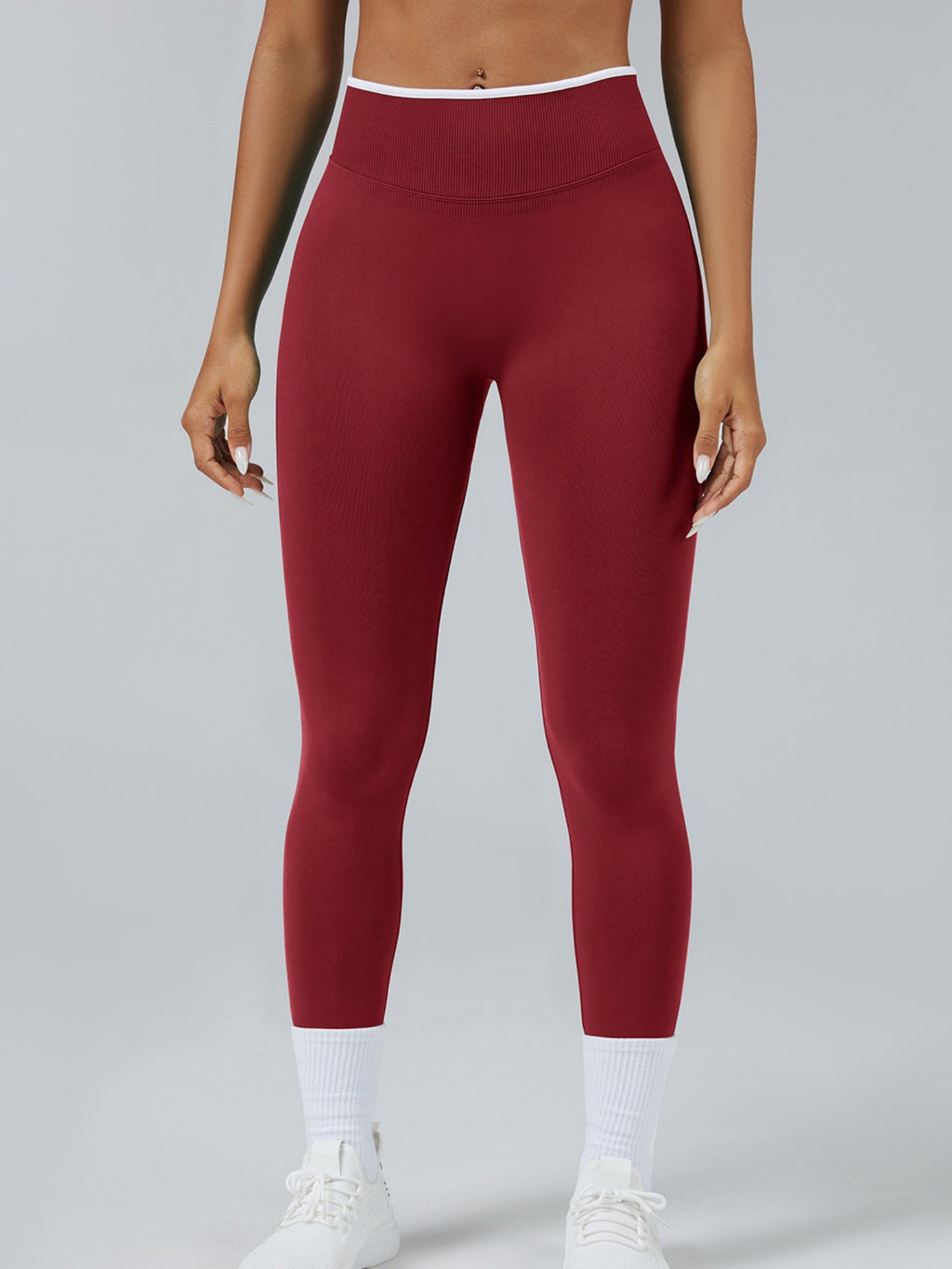 Color Matching Seamless High-waisted Hip Lift Exercise Yoga Pants