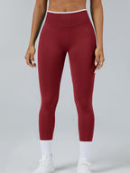 Color Matching Seamless High-waisted Hip Lift Exercise Yoga Pants