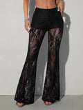 Lace Trumpet Perspective Formal Dress Pants