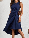 Alita Statement Asymmetrical Ruched Cocktail Dress Boutique Collection