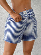 Stripes High-waisted Shorts