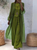 Green Loose Three-piece Set