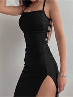 Strappy Backless Bodycon Halter Dress