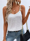 Sequins Metal Buckle Camisoles