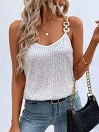 Sequins Metal Buckle Camisoles