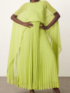 Loose-fit Cloak Style Crimp Maxi Dresses
