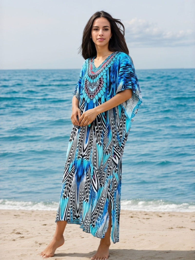 Resort-style Printed Loose Beachwear