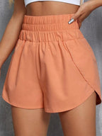 Elastic Waistband High-waisted And Loose Sports And Leisure Shorts