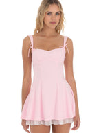Splicing Straps And Suspenders Waist Shaping Mini&Short Dresses