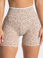 Leopard Print Seamless Buttock Lift Yoga Fitness Shorts