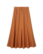 Two-Piece Set Sleeveless V-Neck Crop Top and Midi Flared Skirt Suits