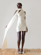 Halter Backless Satin Wedding Parties Bridesmaid Mini&Short Dresses