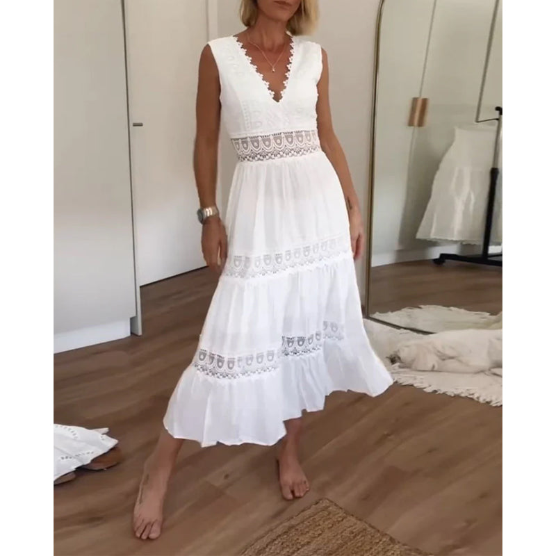Indira | Lace V-Neck Dress
