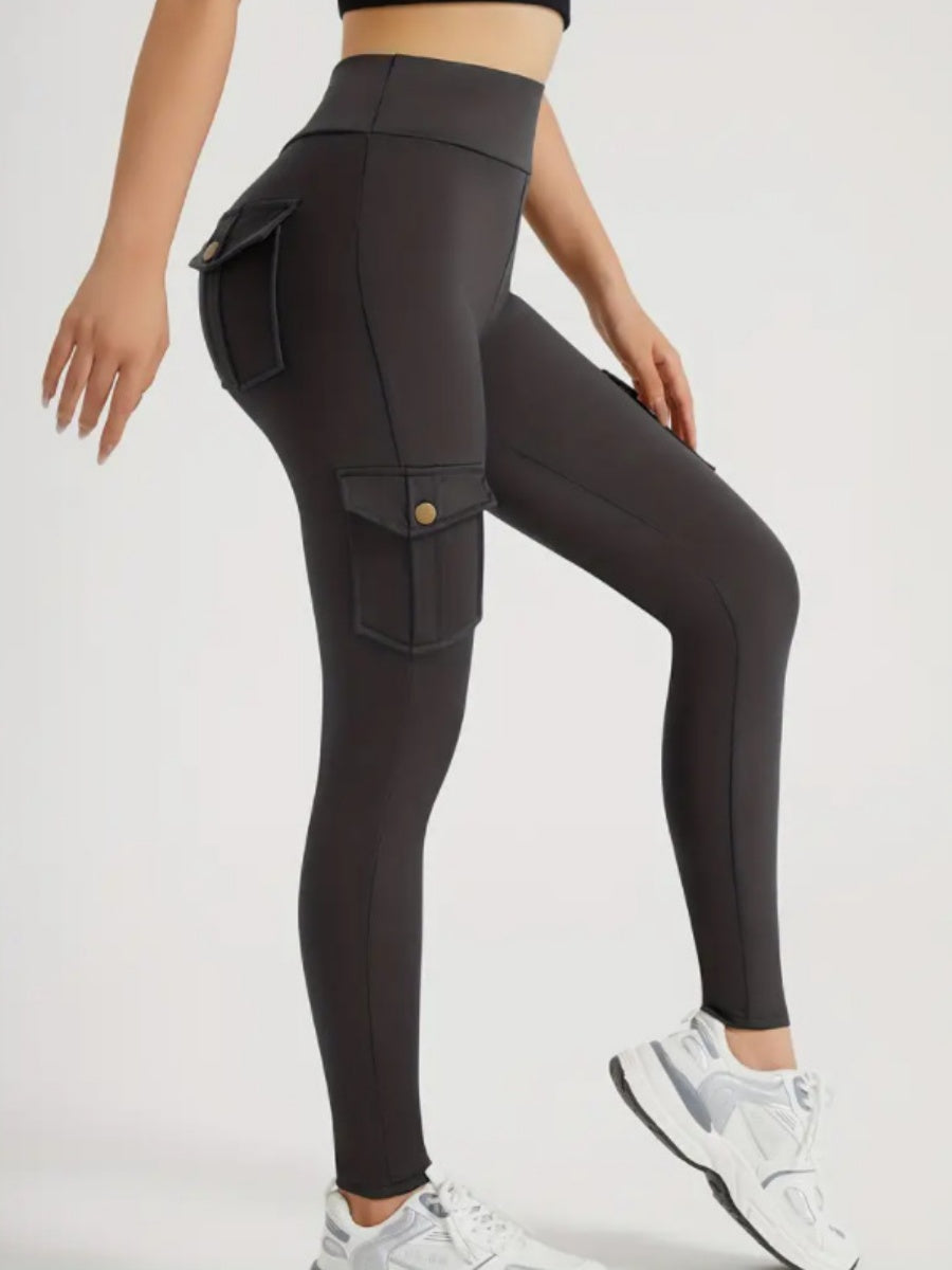 Pocket Elastic Tight-fitting Sexy Sports Pants, High-waisted And Quick-drying Pants