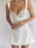 Sexy Lace Splicing Bandage A-shaped Arrangement Formal Dress Mini&Short Dresses