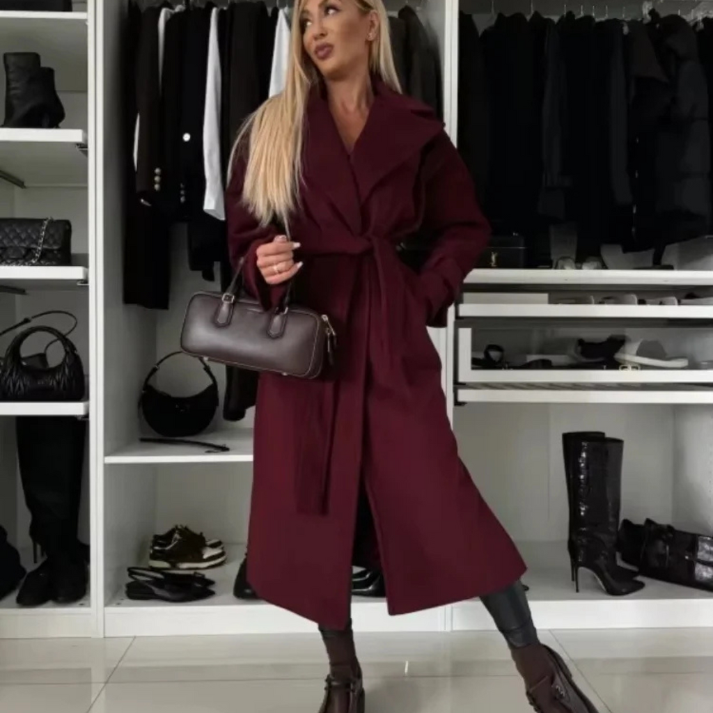 | Elegant burgundy coat