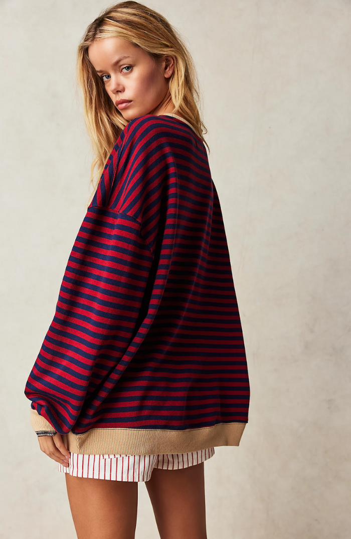 | Women's Striped Crewneck Sweater