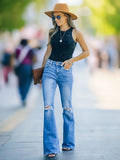Slight Flared Stretch Jeans