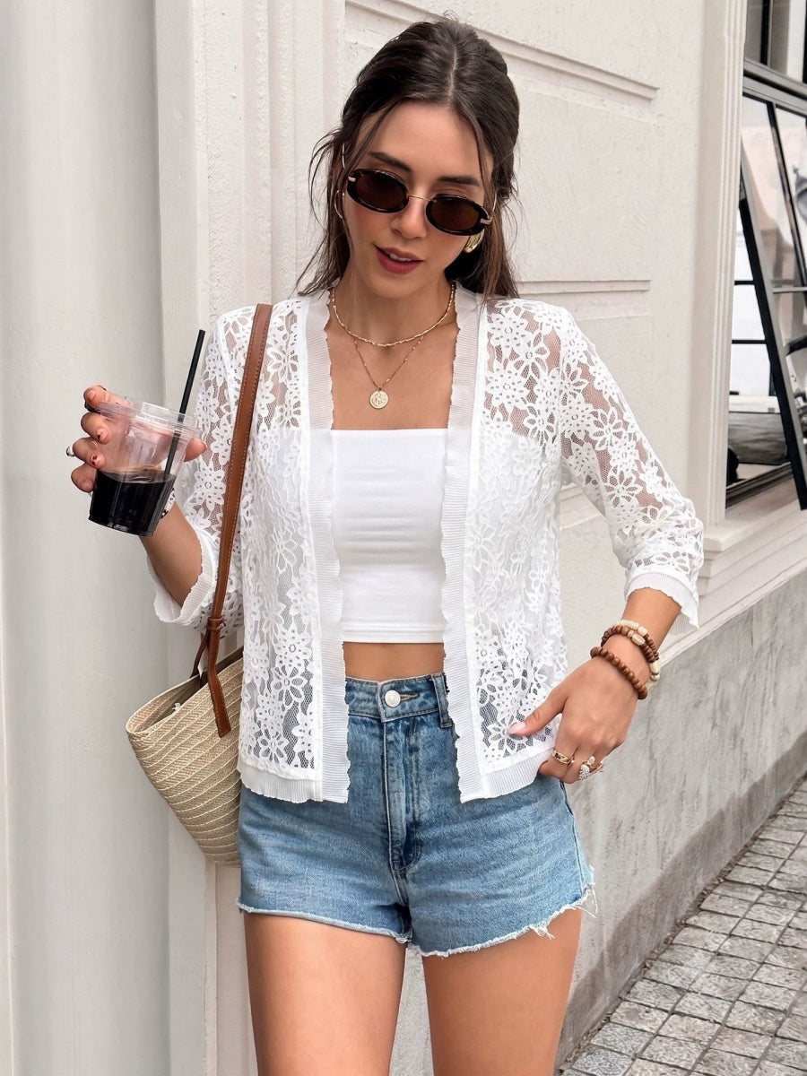 Perspective Lace Temperament Trim Jackets