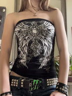Wing Print Strapless