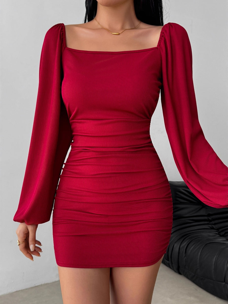 Backless Lace Up Hip-hugging Slimming Mini&Short Dresses
