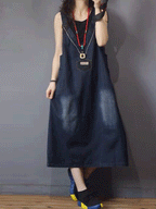Catching Feelings Overall A-line Dress