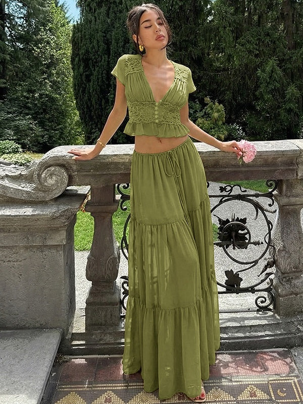 Silk Chiffon Cardigan T-shirt Loose See-through Long Dress With Tie