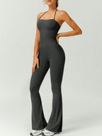 Neckband Backless Fitness Exercise Bodysuits