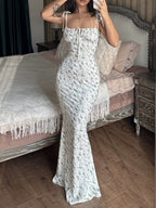 Floral Print Spaghetti Strap Maxi Dress
