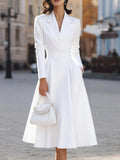 Simplicity A-pendulum Black Waist Maxi Dresses
