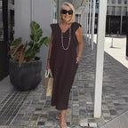 Cotton linen sleeveless dress