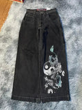 Trendy Street Hip-Hop Prints Boyfriend Jeans