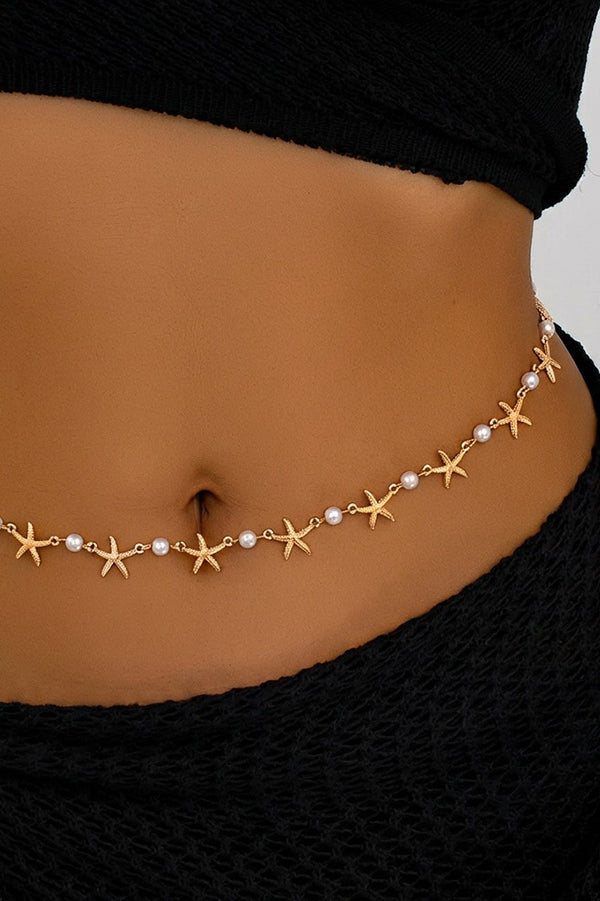 Vintage-style Ethnic Openwork Floral Body Chain
