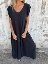 Women's V-Neck Leopard Print & Solid Jumpsuit