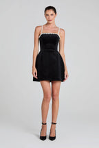Em Velvet Black Dress