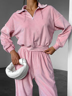 Versatile And Personalized Pink Fashion Two Piece
