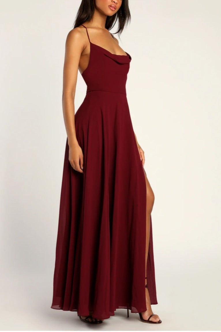 Halter Backless Maxi Dress