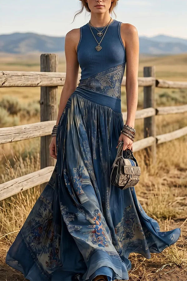 Maya Bohemian Asymmetric Drop-Waist Dress