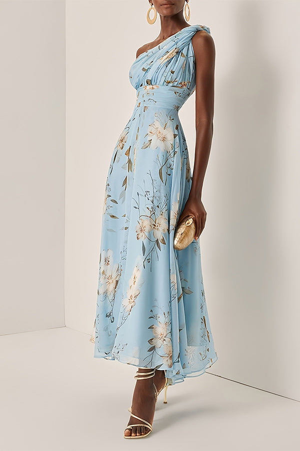 Seraphina One-Shoulder Floral Maxi Dress