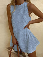 Casual Lace  Sleeveless Mini Dress