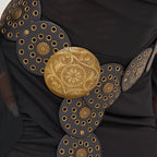 Ethnic Retro Round Hollow Belt
