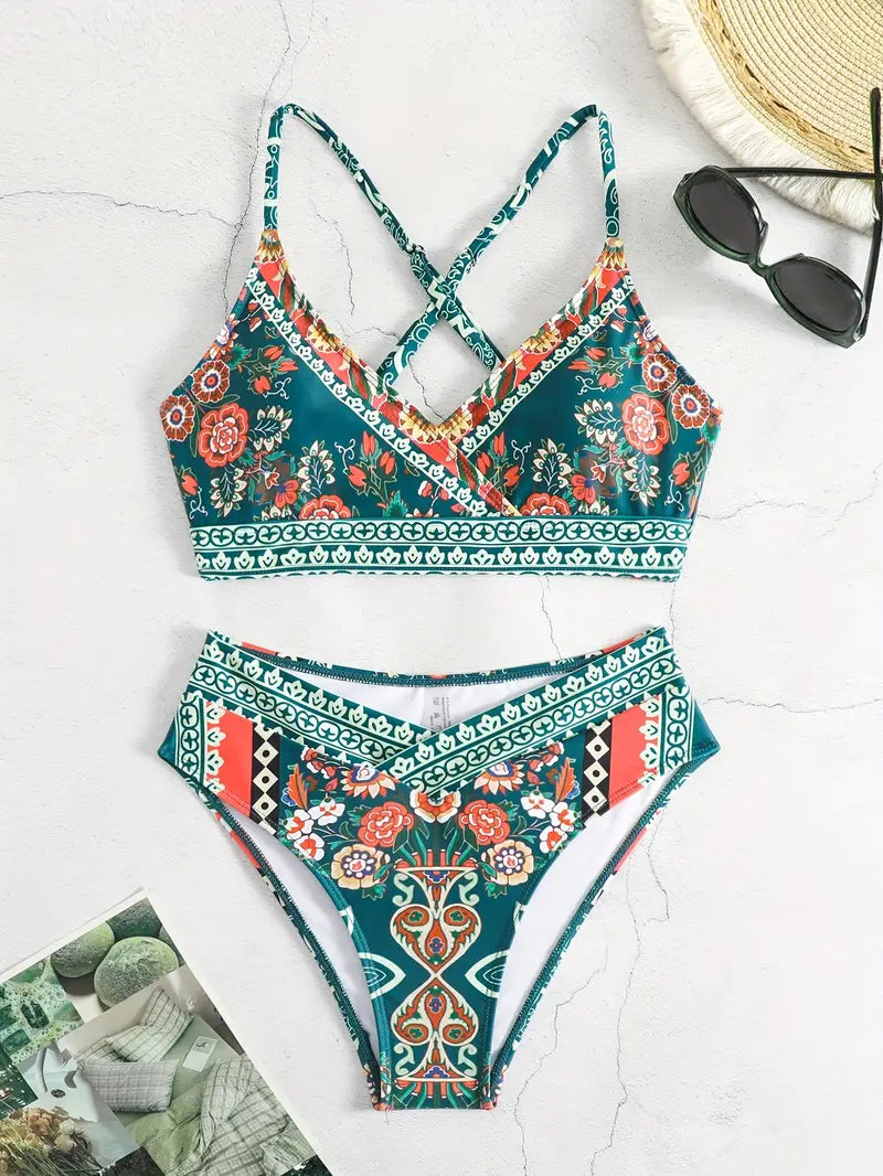 | Bikini Set with Crisscross Straps