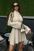 Long Sleeve A-Line Sweater Dress