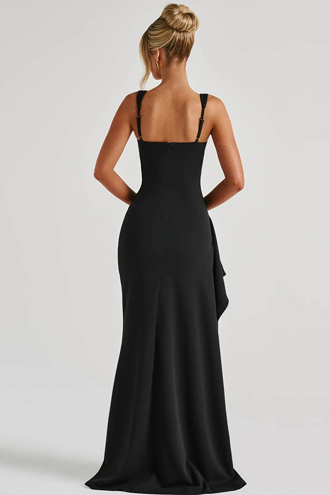 Spaghetti Strap High Slit Maxi Dress