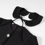 Evie A-Line Dress with Spliced Collar
