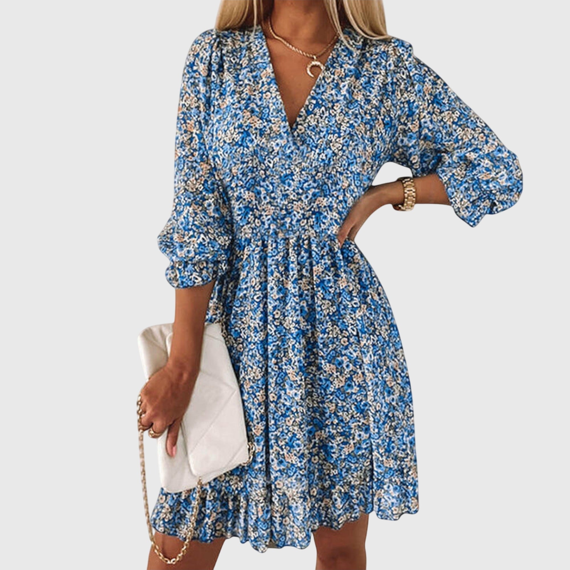 | Floral Puff Sleeve Dress