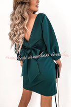 Cute Collab Bowknot Decor V-Back Cocktail Party Dress