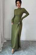 Green Stretch Knit Sleeveless Bodycon Dress